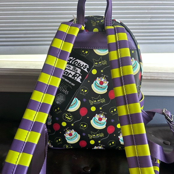 NWT LOUNGEFLY NBC clown glow in dark mini backpack - Picture 5 of 5